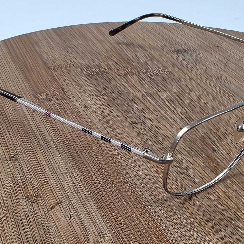 Burberry Mens Eyeglasses Frames B 3077 1189/73 Gold Aviator Full Rim 60-17-135 - Picture 11 of 13